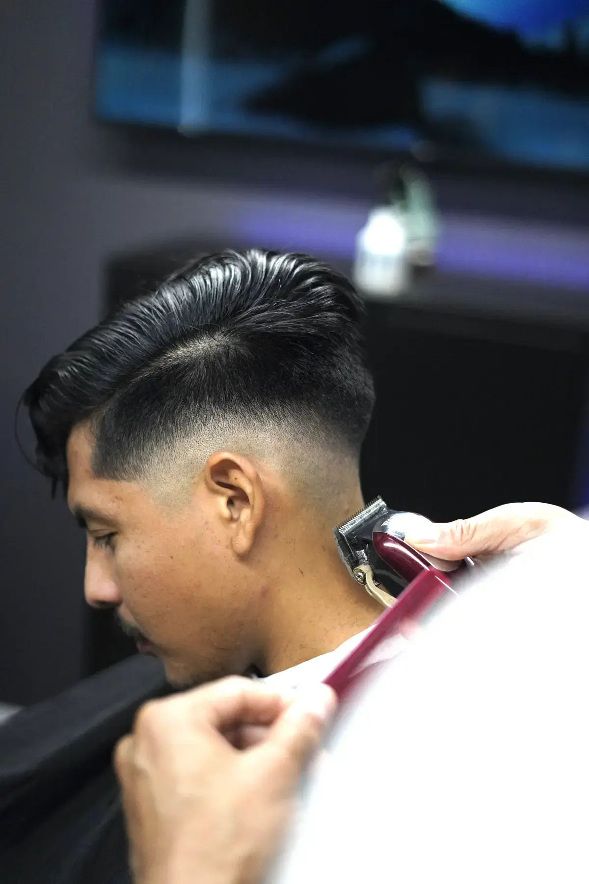 Clean and sharp bald fade for a modern sleek look.